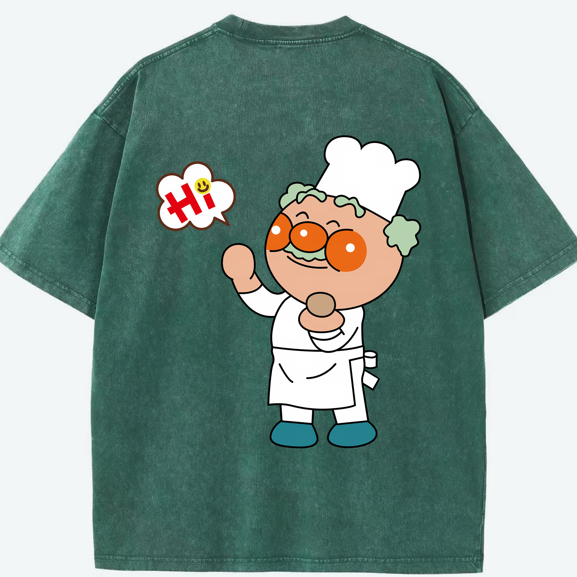 （画像用） アンパンマン Anpanman 綿100% ヴィンテージ風 半袖Tシャツ（背面プリント）